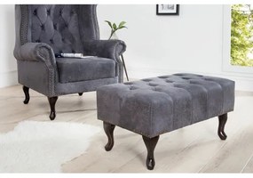 Taburetka 37474 Chesterfield Antik šedá  - Komfort-nábytok