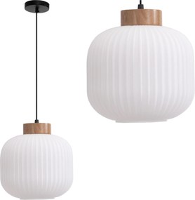 Toolight Toolight, závesné svietidlo sklenené E27 APP1068-CP, biela, OSW-04401