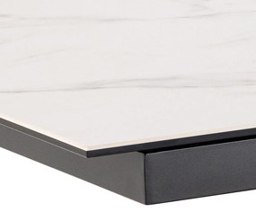 Actona Rozkladací jedálenský stôl Irwine 168/210 - biely mramor / čierna