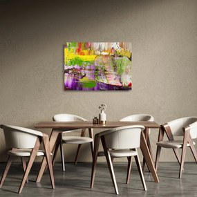 Sklenený obraz abstrakcie - maľba (70x50 cm)