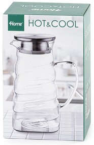 4Home Sklenený džbán Wave Hot&Cool, 1,2 ll