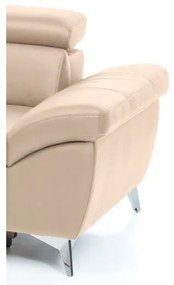 Kožená rohová sedacia súprava SALERNO II L, ľavá, béžová, rozkladacia