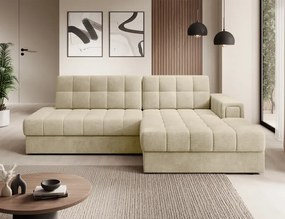 Sedacia súprava Katrin, pravá, béžová (monolith 04)