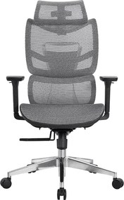 Ergonomická sieťovaná kancelárska stolička MOSH Airflow 690 – čierno-biela