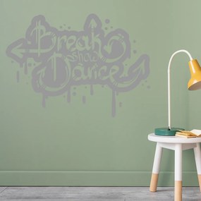 Veselá Stena Samolepka Break Dance Farba: šedá, Veľkosť: 60 x 43 cm