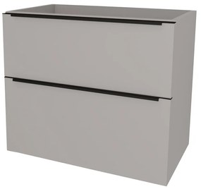 Mereo, Mereo Mailo, kúpeľňová skrinka 101 cm, čierne madlo, Multidecor, Arktická sivá, MER-CN592SBARS1