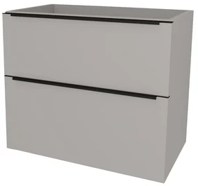 Mereo, Mereo Mailo, kúpeľňová skrinka 101 cm, čierne madlo, Multidecor, Arktická sivá, MER-CN592SBARS1