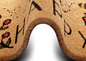 Hanse Home, Rohožka Bee happy 105572 - na von aj na doma, 45x75, hnedá, chodba / predsieň