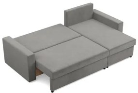 Rohová rozkladacia sedačka NEO Kronos svetlosivá