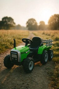 Elektrické autíčko Traktor s prívesom NV-X611 zelené