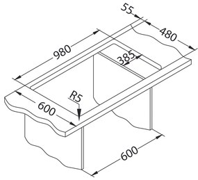 ALVEUS CZ CADIT 80 bílý 11 + pop up sifon 1000x500x200 mm