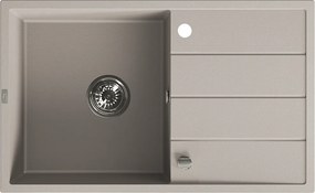 Laveo Wolin, 1-komorový granitový drez 780x480x185 mm, béžová, LAV-SPW_411T