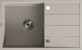 Laveo Wolin, 1-komorový granitový drez 780x480x185 mm, béžová, LAV-SPW_411T