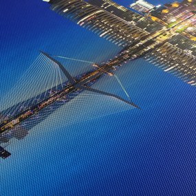 Obraz - nočný Rotterdam (150x105 cm)