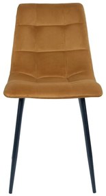 Súprava 2 jedálenských stoličiek s horčicovožltým poťahom zo zamatu House Nordic Middelfart