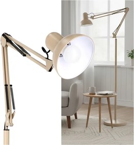 Brilagi - Flexibilná stojacia lampa TASKER 1xE27/60W/230V 184 cm béžová