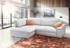 XXXLutz ROHOVÁ SEDAČKA, textil, biela MID.YOU - Sedačky - 000694008001