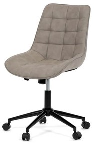 Kancelárske kreslo KA-V3120 LAN3, béžová látka s koženým dekorom
