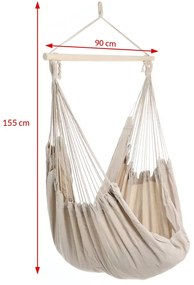 InternetovaZahrada Závesné kreslo - krémové