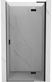 Mexen Mist-H L, 1-krídlové sprchové dvere pravé 70 cm, číre sklo, čierny profil, 8A5L-070-000-70-00-P