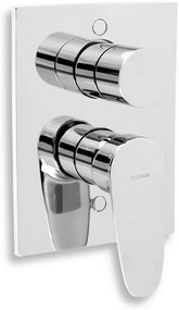 Novaservis Titania Smart, vaňová a sprchová podomietková batéria s prepínačom, chrómová, 98050R,0