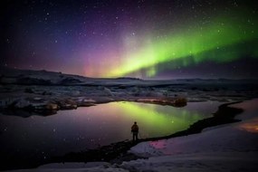 Umelecká fotografie Aurora Borealis or Northern lights in Iceland, Arctic-Images, (40 x 26.7 cm)