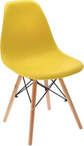 Dekorstudio Dizajnová jedálenská stolička v škandinávskom štýle - žltá