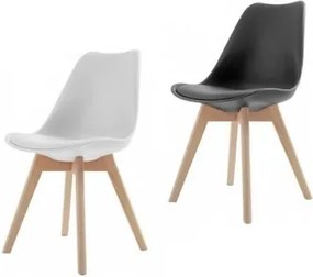 JEREMIE stolička Biela svetlý buk