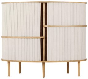 Skrinka v dekore duba s posuvnými dverami v béžovo-prírodnej farbe 120x100x50 cm Audacious – UMAGE