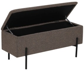 Hnedá lavica z textílie buklé Watford – House Nordic