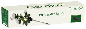 Solárna záhradná LED lampa Gardlov v podobe ruže - 3 kvety
