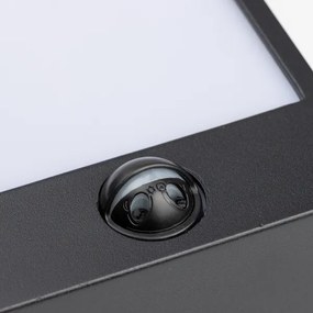 Brilagi-LED Vonkajšie nástenné svietidlo so senzorom TERNI LED/12W/230V čierna IP44