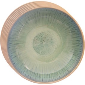 Orion Sada keramických hlbokých tanierov Glaze zelená 20,5 cm, 6 ks