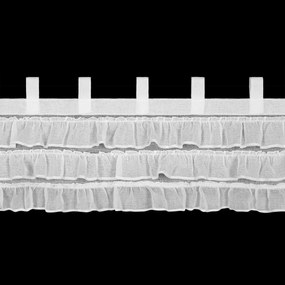 KRÁTKA ZÁCLONA NA PÚTKACH LILIA1 150X45 CM BIELA