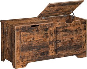 Lavice s úložným prostorem Vasagle Byvak 100 cm hnědá