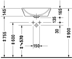 Duravit Starck 1 - Umývadlová misa Ø 530 mm, biela 0447530000