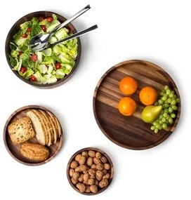 Continenta C4233 - Drevená miska 20x4,3 cm orech