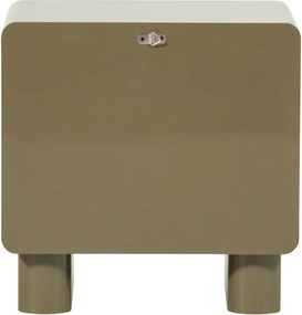 Zelený lesklý nočný stolík Lustra – WOOOD