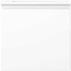 Mexen Orio, kúpeľňová skrinka 50 cm s umývadlom Otis, 1 zásuvka, biela matná, 91A10-05047-1-BF01-W18M01