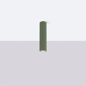 Sollux SL.1608 - Bodové svietidlo KARBON 1xGU10/10W/230V 30 cm zelená