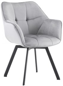 Jedálenská stolička Jordi zamat - tmavo šedá