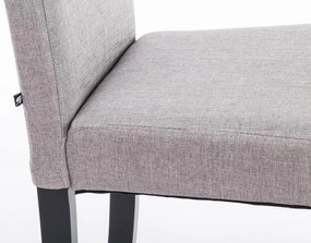 Jedálenská stolička Inn (SET 4 ks) - látka, nohy čierne - Svetlo sivá