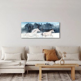 Obraz maľovaných koní (120x50 cm)