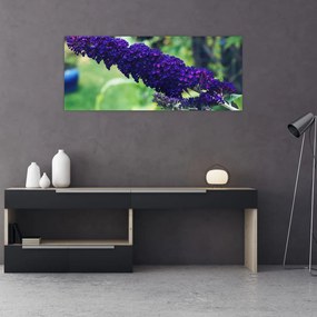 Obraz modrej kvetiny (120x50 cm)
