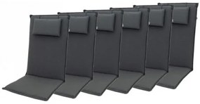 Doppler ELEGANT 2430 vysoký - set 6 ks - podušky na stoličky a kreslá s podhlavníkom