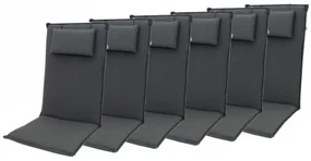 Doppler ELEGANT 2430 vysoký - set 6 ks - podušky na stoličky a kreslá s podhlavníkom