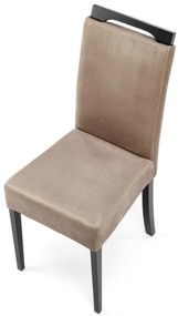 Jedálenská stolička CLARION 2 čierna, látka béžovo hnedá