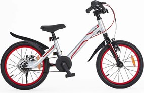 RoyalBaby Detský bicykel 16" Mars, ľahký hliníkový, moderný, strieborný RB16-26