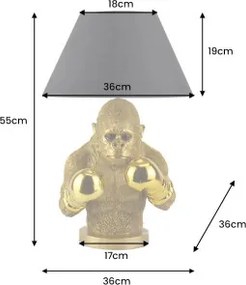 Stolová lampa 48025 King Ape Zlatá Čierna  - Komfort-nábytok