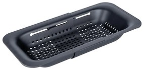 Čierne rozšíriteľné cedidlo Wenko Black Outdoor Kitchen Sivo